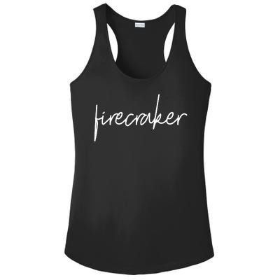 Firecracker 4th Of July Ladies PosiCharge Competitor Racerback Tank