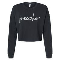 Firecracker 4th Of July Cropped Pullover Crew