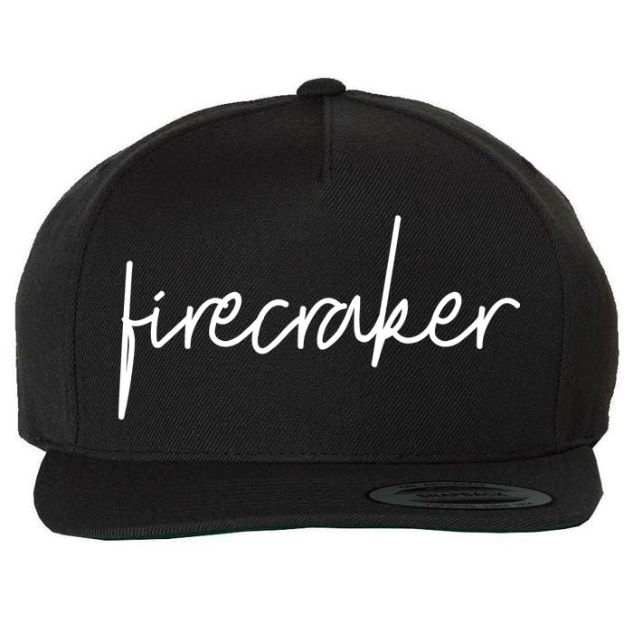Firecracker 4th Of July Wool Snapback Cap