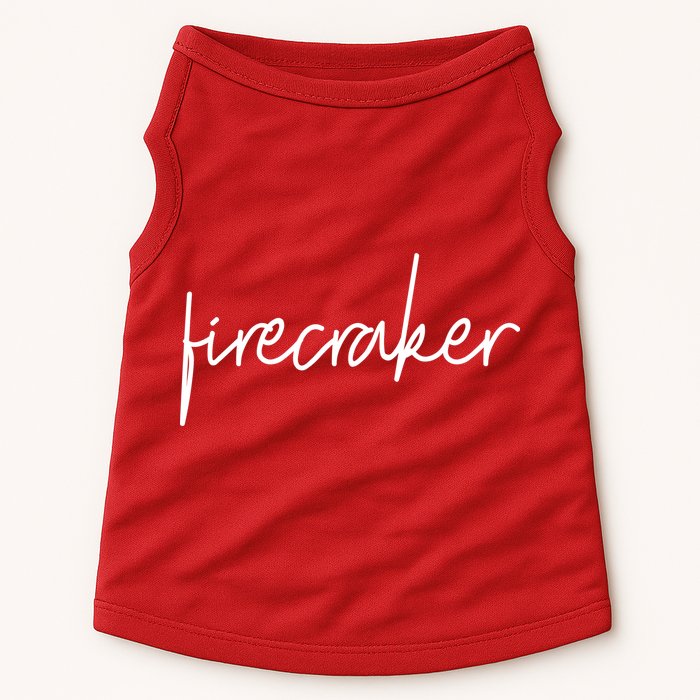 Firecracker 4th Of July Doggie Tank