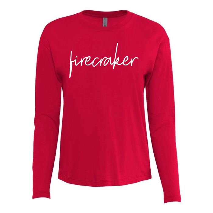 Firecracker 4th Of July Womens Cotton Relaxed Long Sleeve T-Shirt