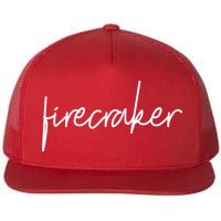Firecracker 4th Of July Flat Bill Trucker Hat