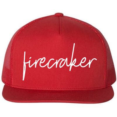 Firecracker 4th Of July Flat Bill Trucker Hat