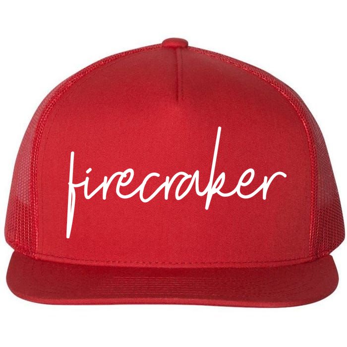 Firecracker 4th Of July Flat Bill Trucker Hat