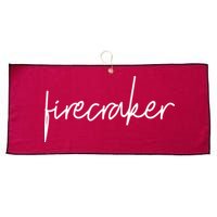 Firecracker 4th Of July Large Microfiber Waffle Golf Towel