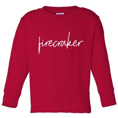 Firecracker 4th Of July Toddler Long Sleeve Shirt