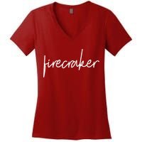 Firecracker 4th Of July Women's V-Neck T-Shirt