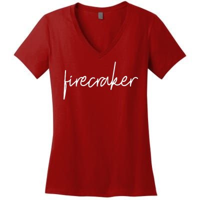 Firecracker 4th Of July Women's V-Neck T-Shirt