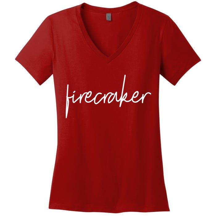 Firecracker 4th Of July Women's V-Neck T-Shirt