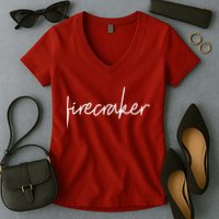 Firecracker 4th Of July Women's V-Neck T-Shirt