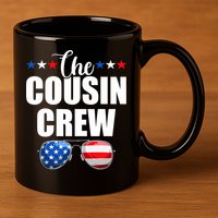Family 4th Of July Matching Cousin Crew 11oz C Handle Ceramic Mug