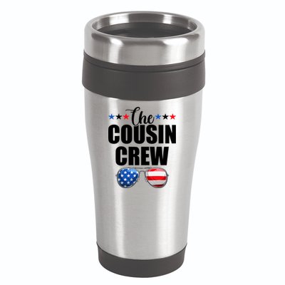 Family 4th Of July Matching Cousin Crew 16oz Travel Tumbler