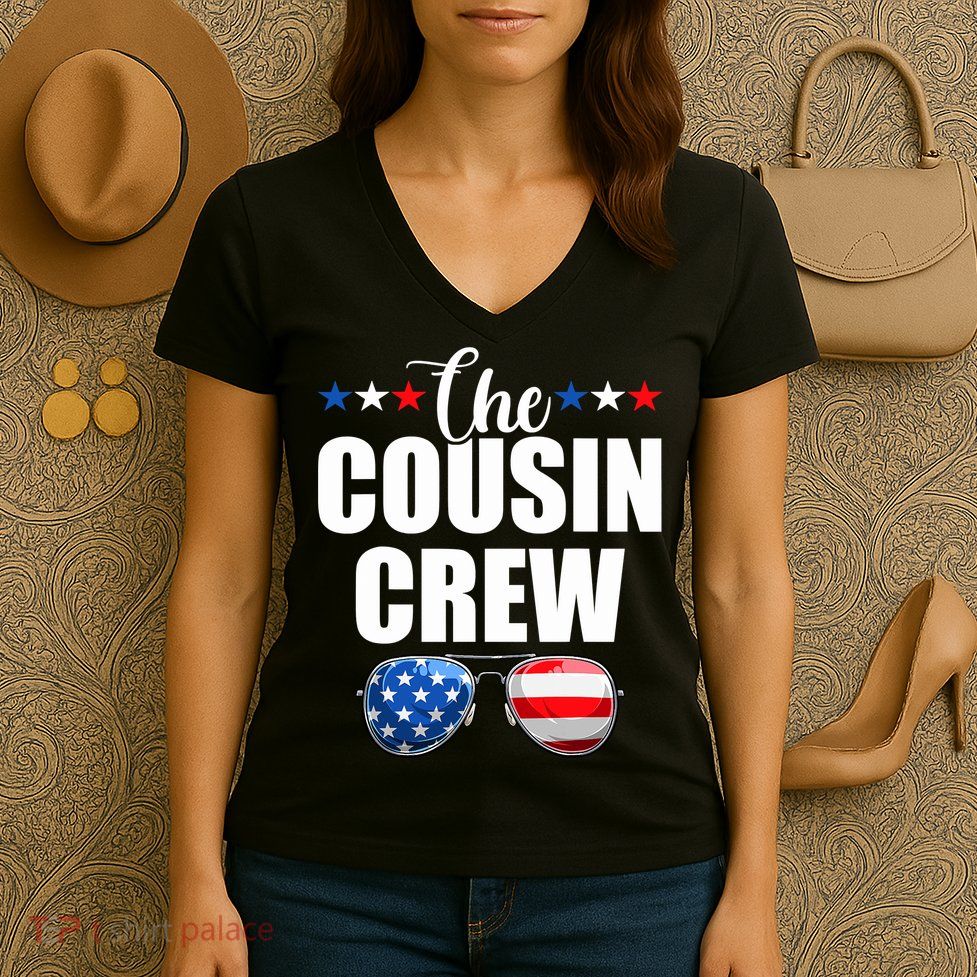 Family 4th Of July Matching Cousin Crew Women's V-Neck T-Shirt
