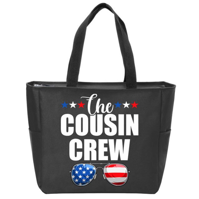 Family 4th Of July Matching Cousin Crew Zip Tote Bag
