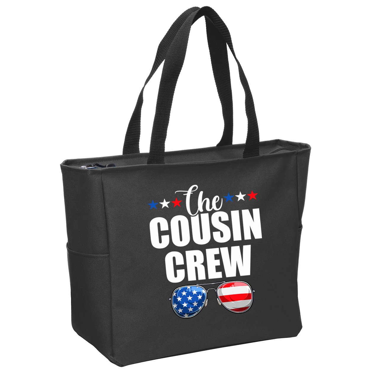 Family 4th Of July Matching Cousin Crew Zip Tote Bag