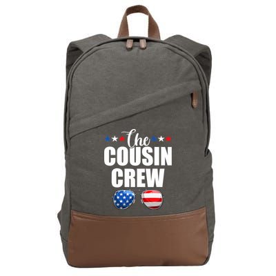 Family 4th Of July Matching Cousin Crew Cotton Canvas Backpack