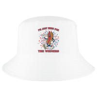 Funny 4th Of July Im Just Here For The Wieners Retro Cartoon Hotdog Cool Comfort Performance Bucket Hat