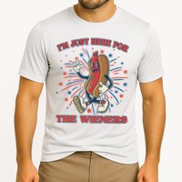 Funny 4th Of July Im Just Here For The Wieners Retro Cartoon Hotdog Cooling Performance Crew T-Shirt