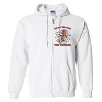 Funny 4th Of July Im Just Here For The Wieners Retro Cartoon Hotdog Full Zip Hoodie