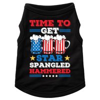 Funny 4th Of July Time To Get Star Spangled Hammered Doggie Tank