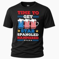 Funny 4th Of July Time To Get Star Spangled Hammered Performance Shirt