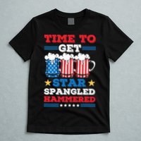 Funny 4th Of July Time To Get Star Spangled Hammered T-Shirt