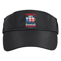 Funny 4th Of July Time To Get Star Spangled Hammered Adult Drive Performance Visor