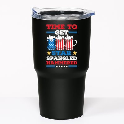 Funny 4th Of July Time To Get Star Spangled Hammered Tumbler