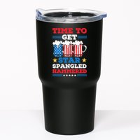 Funny 4th Of July Time To Get Star Spangled Hammered Tumbler