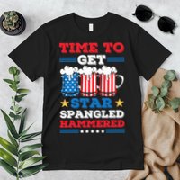Funny 4th Of July Time To Get Star Spangled Hammered Premium T-Shirt