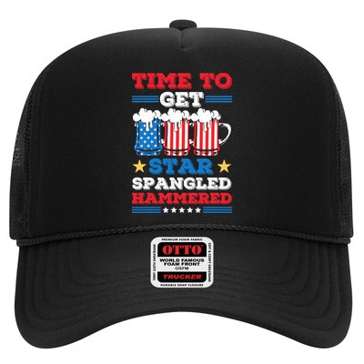 Funny 4th Of July Time To Get Star Spangled Hammered Hat