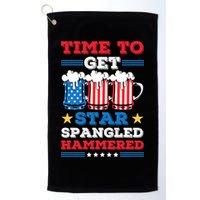 Funny 4th Of July Time To Get Star Spangled Hammered Golf Towel