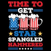 Funny 4th Of July Time To Get Star Spangled Hammered Visor