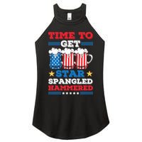Funny 4th Of July Time To Get Star Spangled Hammered Women's Perfect Tri Rocker Tank