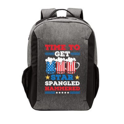 Funny 4th Of July Time To Get Star Spangled Hammered Vector Backpack