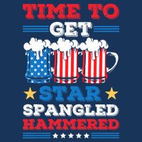 Funny 4th Of July Time To Get Star Spangled Hammered Infant Baby Jersey Bodysuit