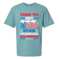 Funny 4th Of July Time To Get Star Spangled Hammered Sueded Cloud Jersey T-Shirt