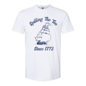 Fun 4th Of July Spilling The Tea Since 1773 History Teacher Softstyle® CVC T-Shirt