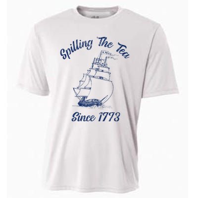 Fun 4th Of July Spilling The Tea Since 1773 History Teacher Cooling Performance Crew T-Shirt