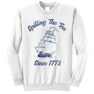 Fun 4th Of July Spilling The Tea Since 1773 History Teacher Sweatshirt