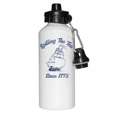 Fun 4th Of July Spilling The Tea Since 1773 History Teacher Aluminum Water Bottle