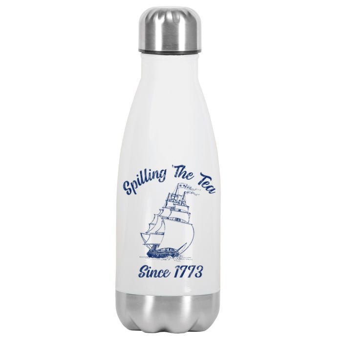 Fun 4th Of July Spilling The Tea Since 1773 History Teacher Stainless Steel Insulated Water Bottle