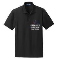 Funny 4th of July Fireworks director I run you run Dry Zone Grid Polo