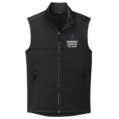 Funny 4th of July Fireworks director I run you run Collective Smooth Fleece Vest