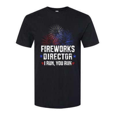 Funny 4th of July Fireworks director I run you run Softstyle CVC T-Shirt