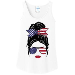 Funny 4th Of July Patriotic American Flag Fourth Of July Ladies Essential Tank