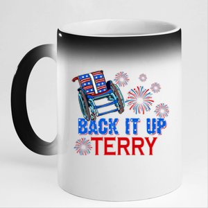 Funny 4th Of July Firework Back Up Terry Put It In Reverse Gift 11oz Black Color Changing Mug