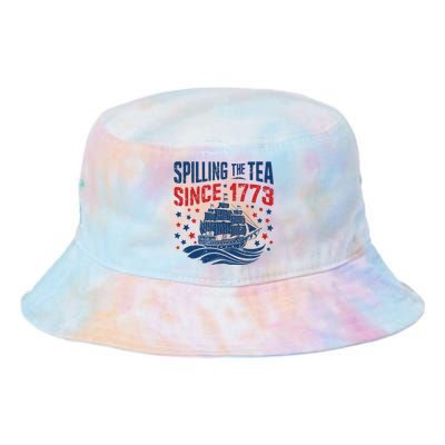 Funny 4th Of July Spilling The Tea Since 1773 Fourth Of July Tie Dye Newport Bucket Hat