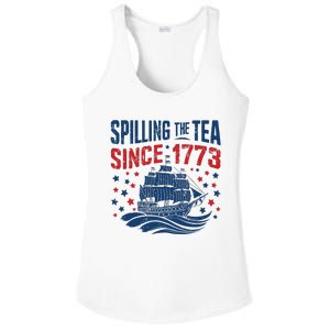 Funny 4th Of July Spilling The Tea Since 1773 Fourth Of July Ladies PosiCharge Competitor Racerback Tank