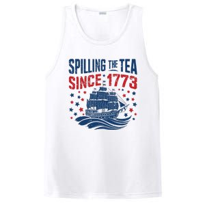 Funny 4th Of July Spilling The Tea Since 1773 Fourth Of July PosiCharge Competitor Tank